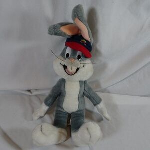 Vintage 1991 Warner Bros. Bugs Bunny Anaheim Angels Plush Doll 15.in
